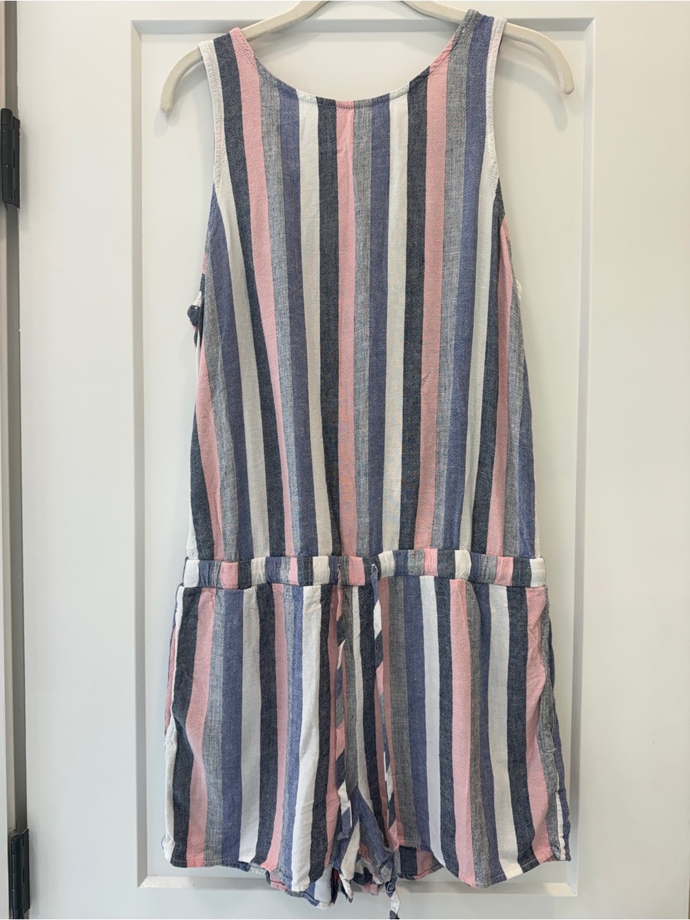 Bella Dahl Linen Blend Striped Sleeveless Romper